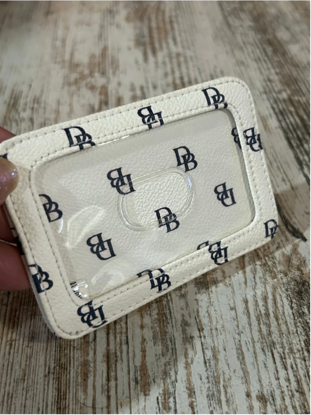 Women's Dooney & Bourke Card Holder One Size White Navy Blue